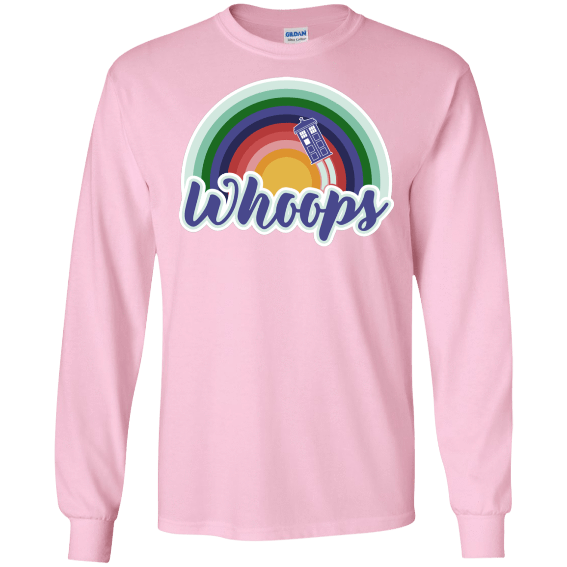 T-Shirts Light Pink / S 13th Doctor Retro Whoops Men's Long Sleeve T-Shirt