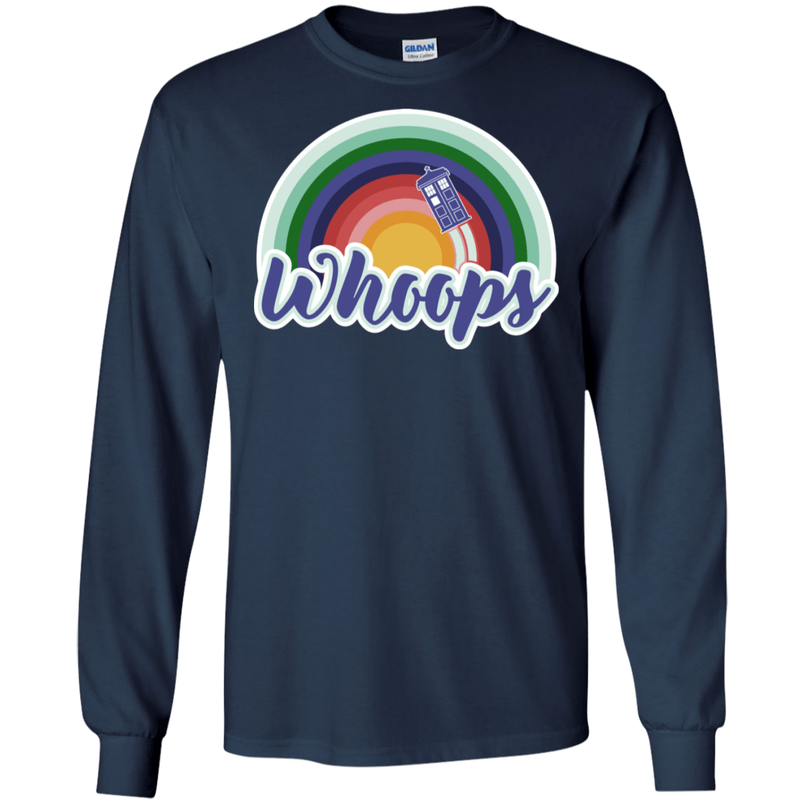 T-Shirts Navy / S 13th Doctor Retro Whoops Men's Long Sleeve T-Shirt