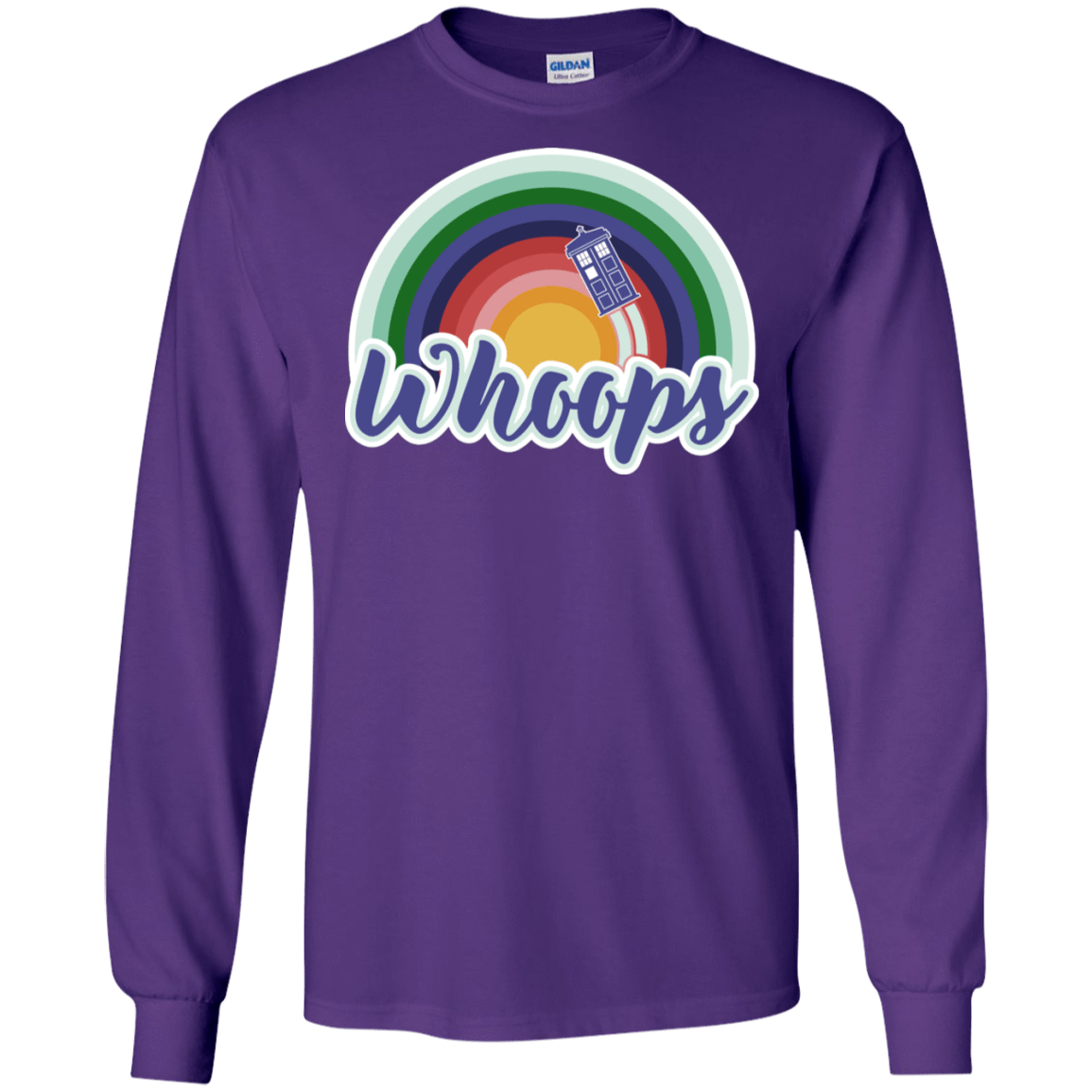 T-Shirts Purple / S 13th Doctor Retro Whoops Men's Long Sleeve T-Shirt