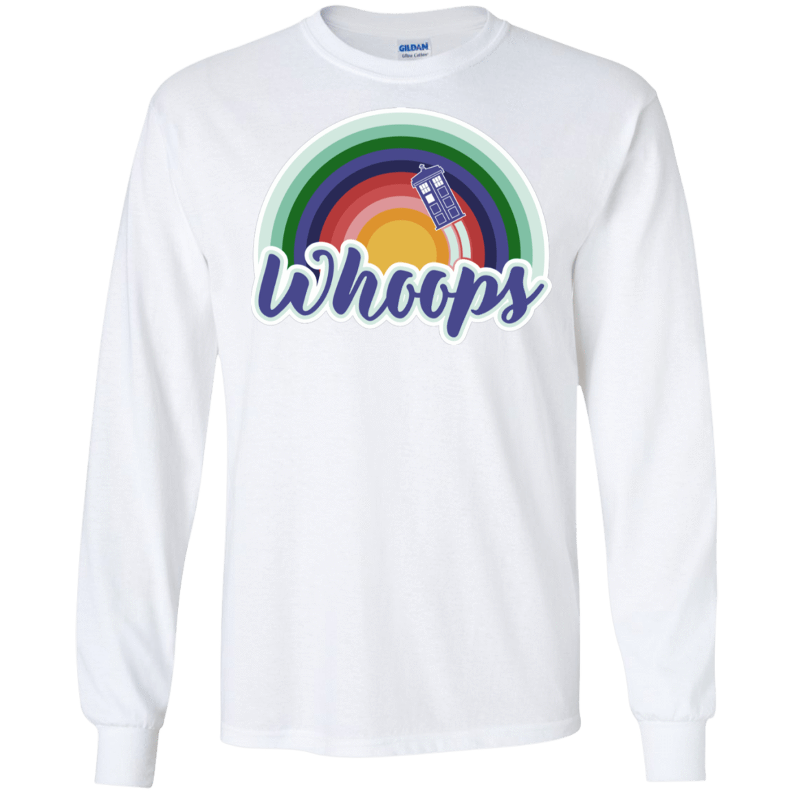 T-Shirts White / S 13th Doctor Retro Whoops Men's Long Sleeve T-Shirt