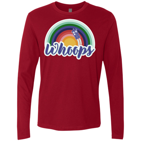 T-Shirts Cardinal / S 13th Doctor Retro Whoops Men's Premium Long Sleeve
