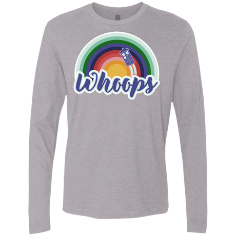 T-Shirts Heather Grey / S 13th Doctor Retro Whoops Men's Premium Long Sleeve