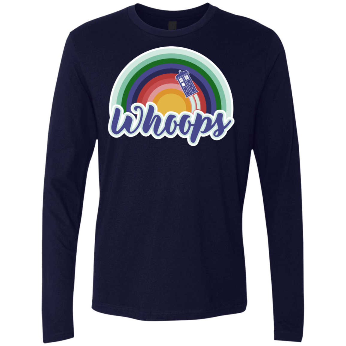 T-Shirts Midnight Navy / S 13th Doctor Retro Whoops Men's Premium Long Sleeve