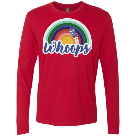 T-Shirts Red / S 13th Doctor Retro Whoops Men's Premium Long Sleeve