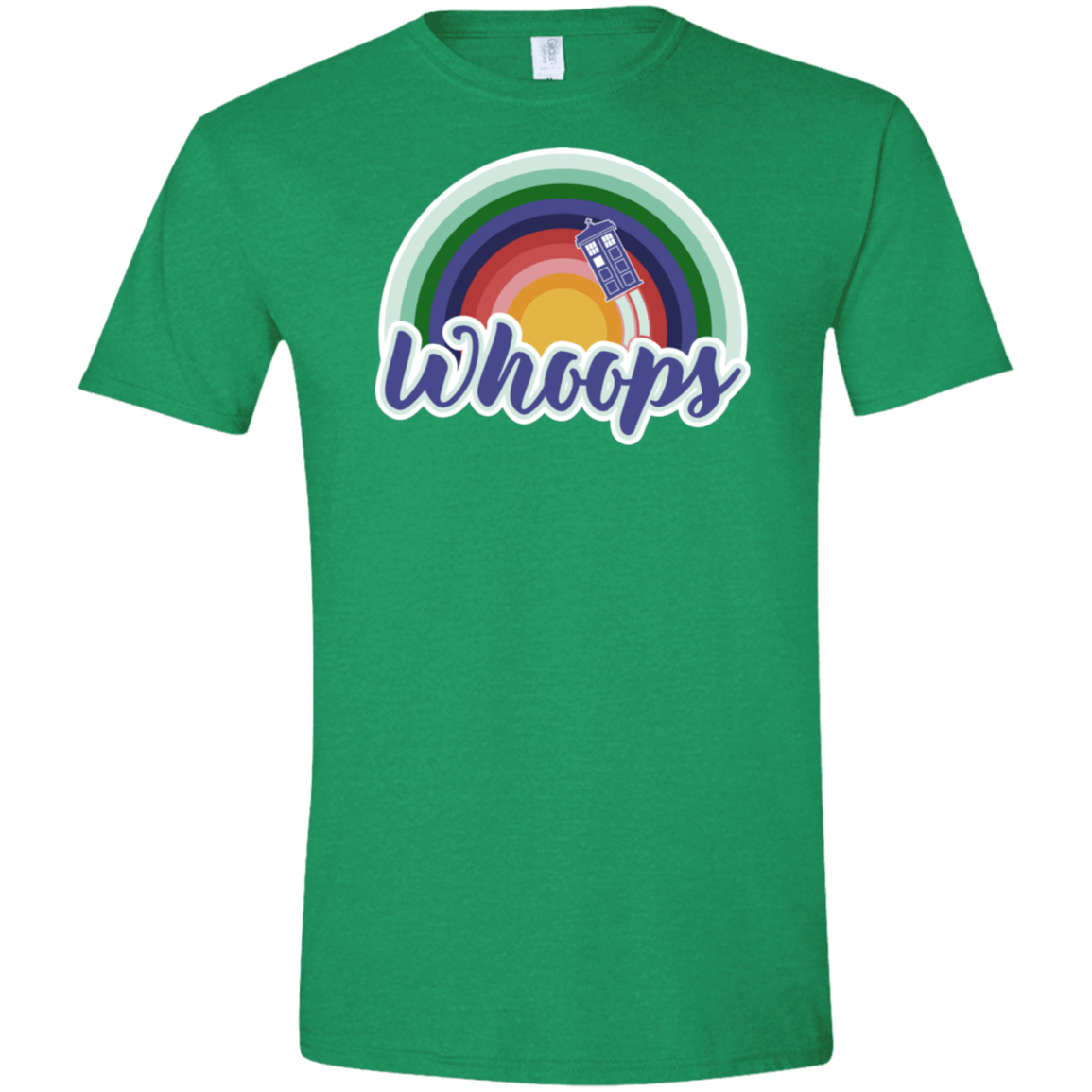 T-Shirts Heather Irish Green / S 13th Doctor Retro Whoops Men's Semi-Fitted Softstyle