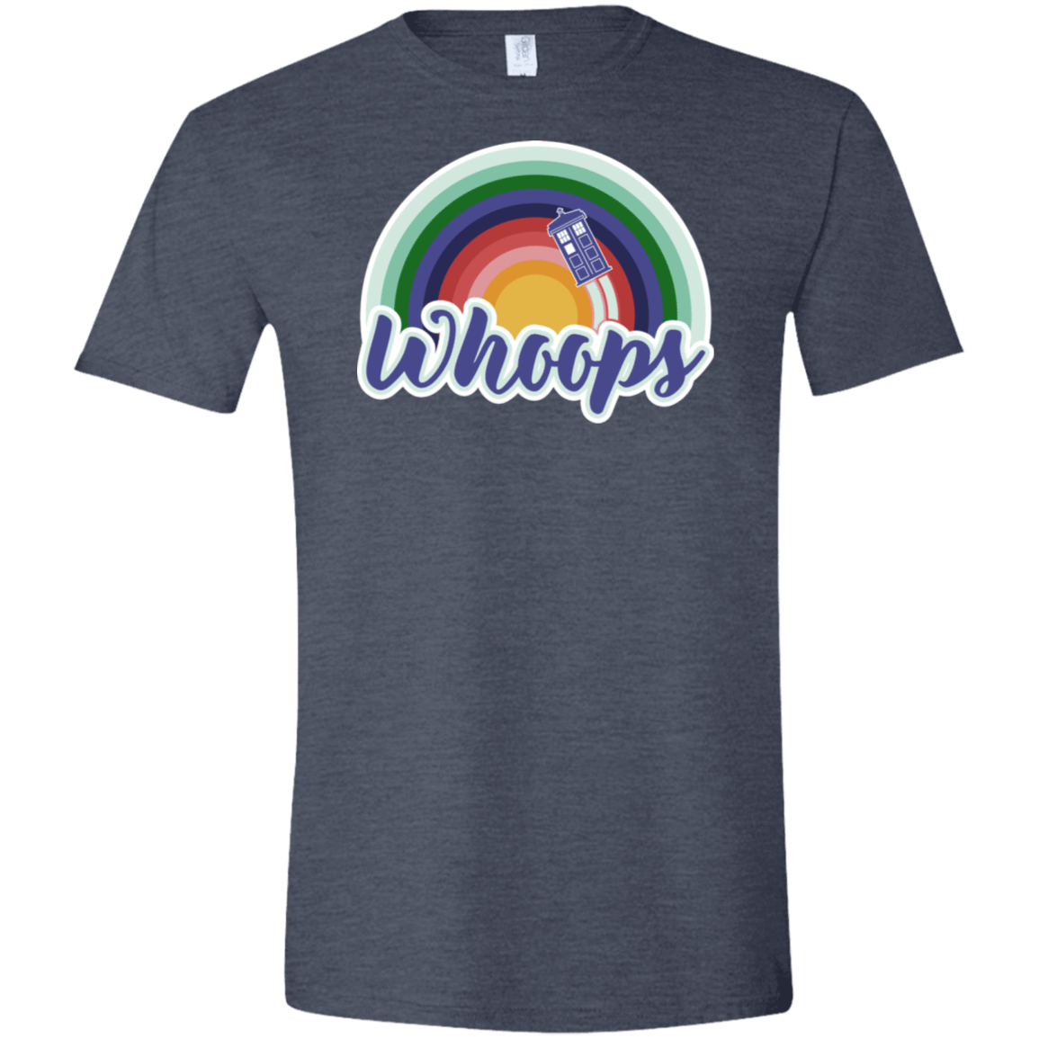 T-Shirts Heather Navy / S 13th Doctor Retro Whoops Men's Semi-Fitted Softstyle