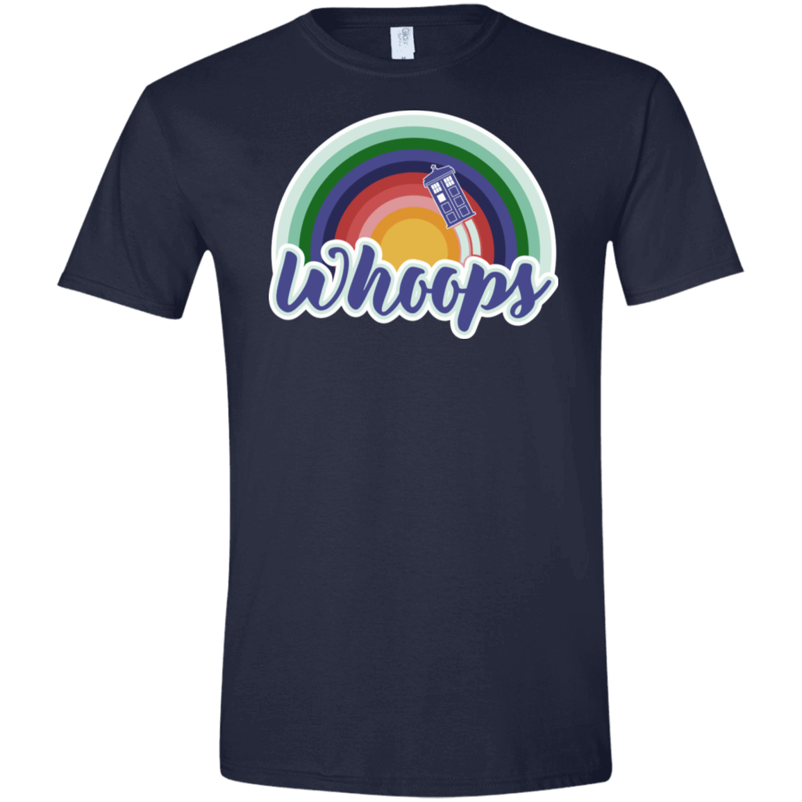 T-Shirts Navy / X-Small 13th Doctor Retro Whoops Men's Semi-Fitted Softstyle