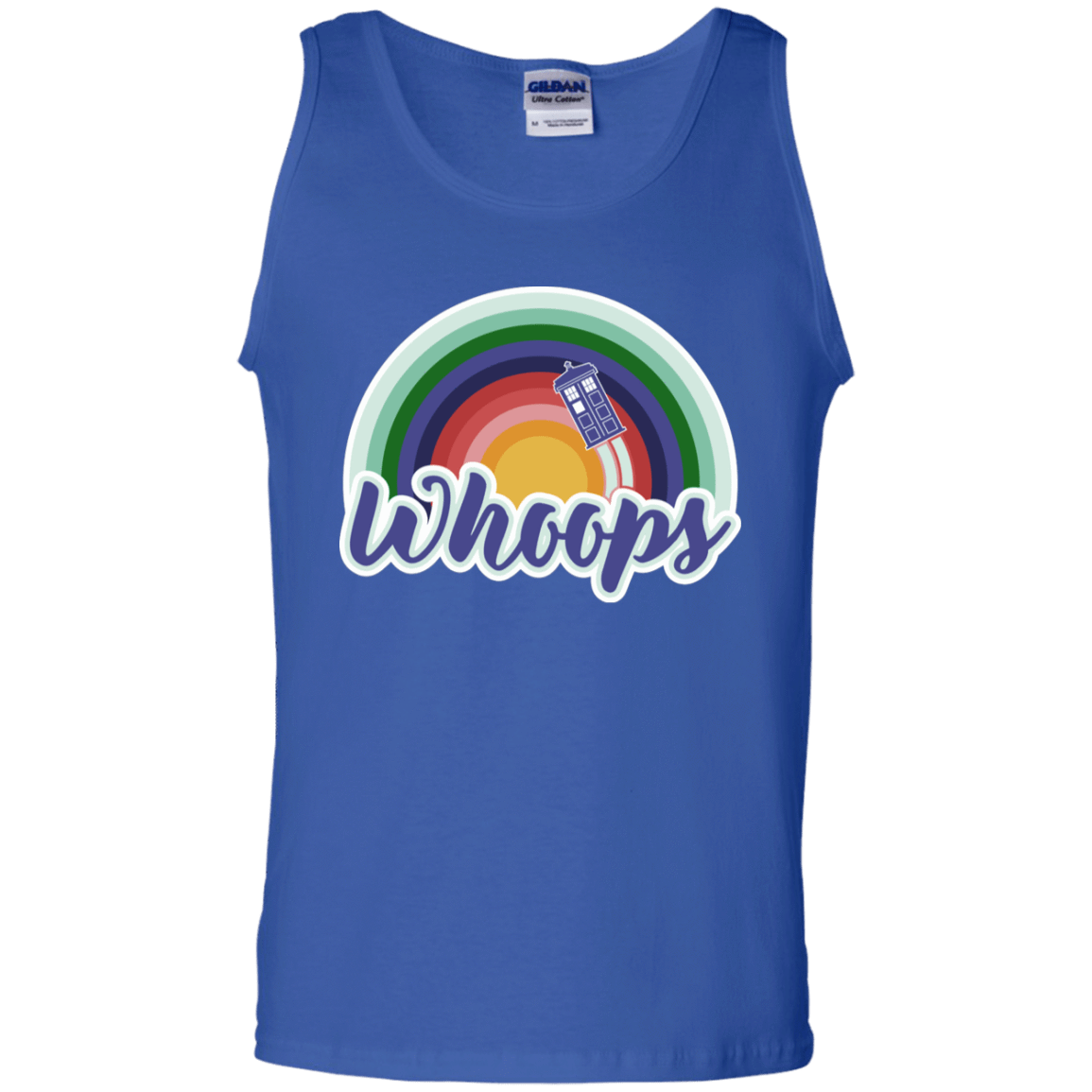 T-Shirts Royal / S 13th Doctor Retro Whoops Men's Tank Top