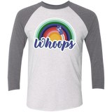 T-Shirts Heather White/Premium Heather / X-Small 13th Doctor Retro Whoops Men's Triblend 3/4 Sleeve