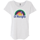 T-Shirts Heather White / X-Small 13th Doctor Retro Whoops Triblend Dolman Sleeve