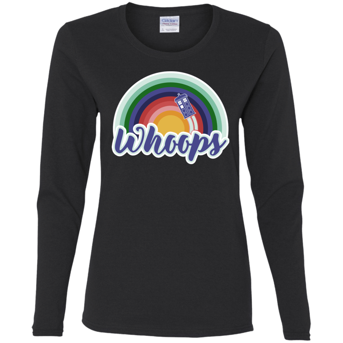 T-Shirts Black / S 13th Doctor Retro Whoops Women's Long Sleeve T-Shirt