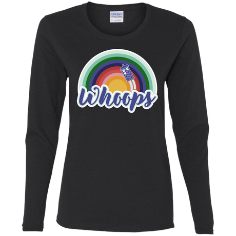 T-Shirts Black / S 13th Doctor Retro Whoops Women's Long Sleeve T-Shirt