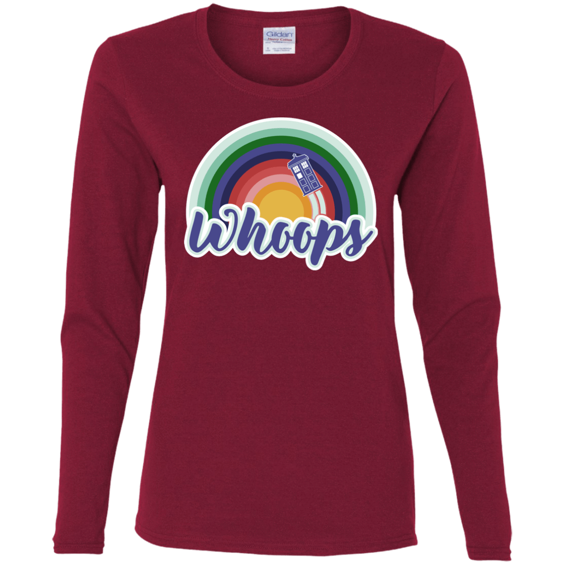 T-Shirts Cardinal / S 13th Doctor Retro Whoops Women's Long Sleeve T-Shirt