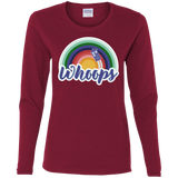 T-Shirts Cardinal / S 13th Doctor Retro Whoops Women's Long Sleeve T-Shirt