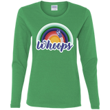 T-Shirts Irish Green / S 13th Doctor Retro Whoops Women's Long Sleeve T-Shirt