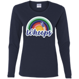 T-Shirts Navy / S 13th Doctor Retro Whoops Women's Long Sleeve T-Shirt