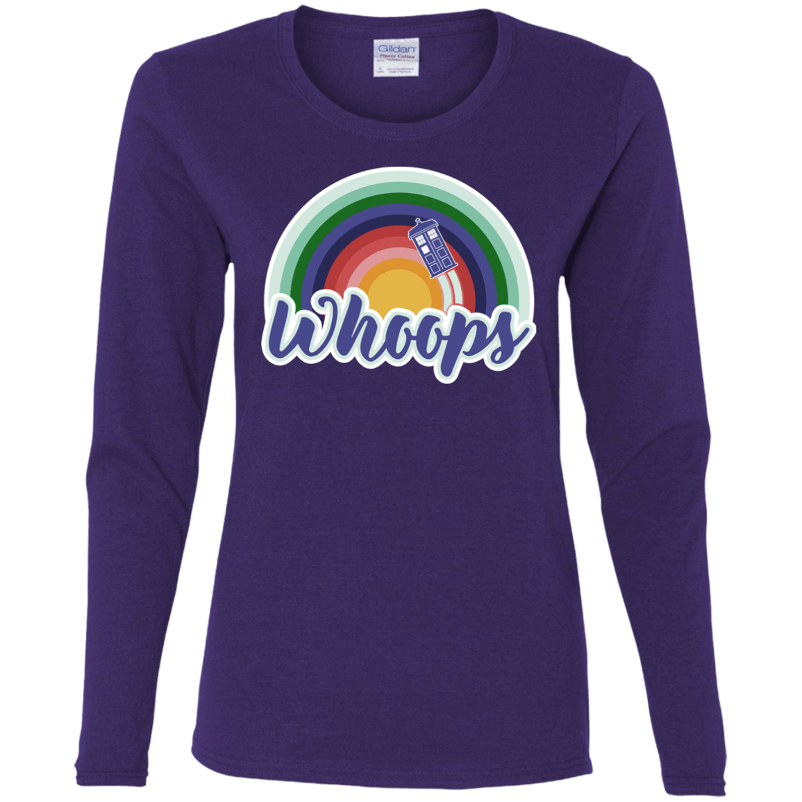 T-Shirts Purple / S 13th Doctor Retro Whoops Women's Long Sleeve T-Shirt