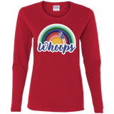 T-Shirts Red / S 13th Doctor Retro Whoops Women's Long Sleeve T-Shirt