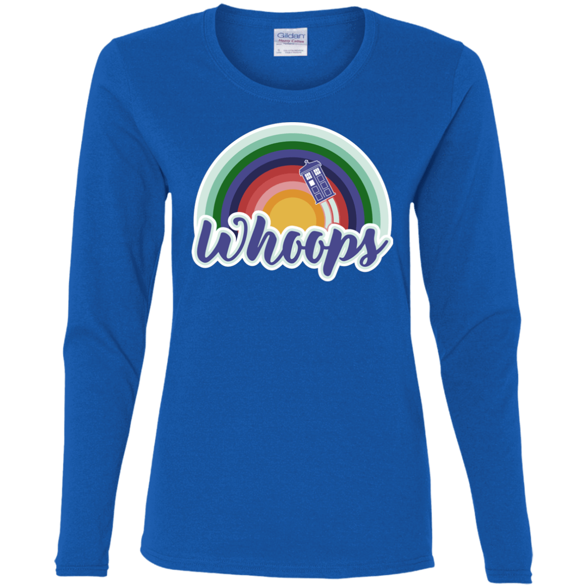 T-Shirts Royal / S 13th Doctor Retro Whoops Women's Long Sleeve T-Shirt