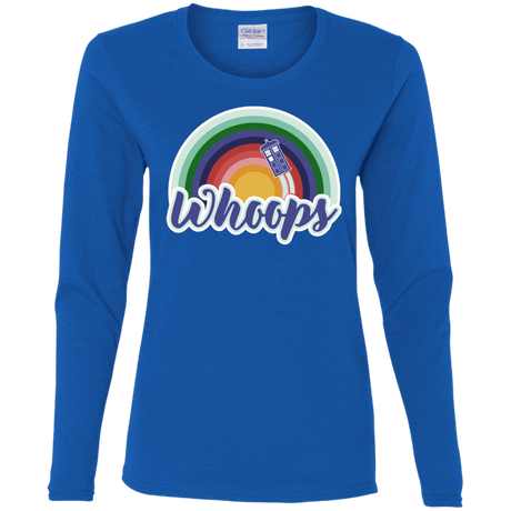 T-Shirts Royal / S 13th Doctor Retro Whoops Women's Long Sleeve T-Shirt