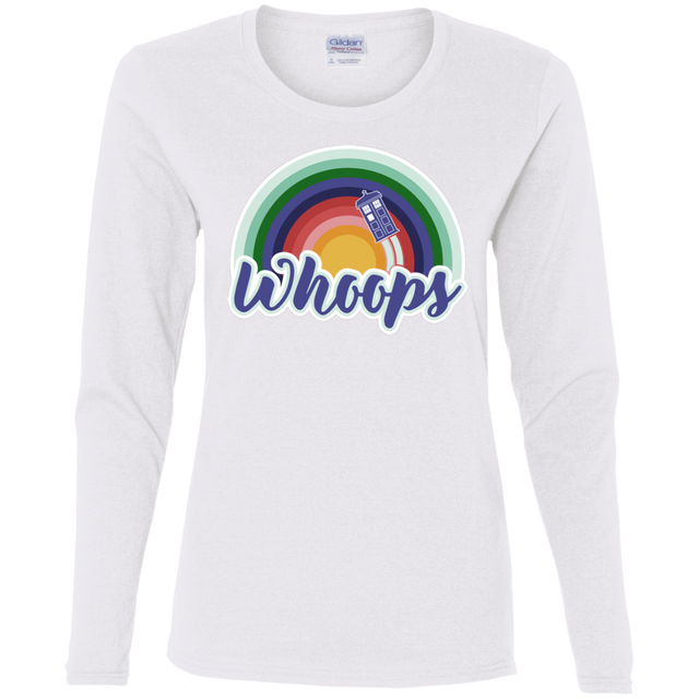 T-Shirts White / S 13th Doctor Retro Whoops Women's Long Sleeve T-Shirt