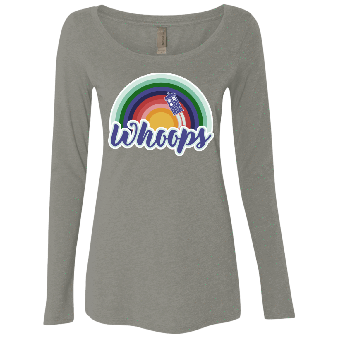 T-Shirts Venetian Grey / S 13th Doctor Retro Whoops Women's Triblend Long Sleeve Shirt