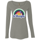 T-Shirts Venetian Grey / S 13th Doctor Retro Whoops Women's Triblend Long Sleeve Shirt