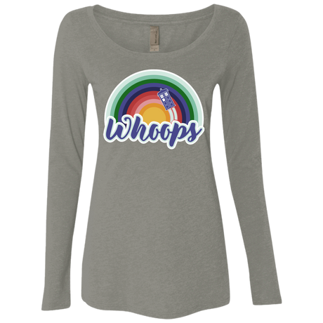 T-Shirts Venetian Grey / S 13th Doctor Retro Whoops Women's Triblend Long Sleeve Shirt