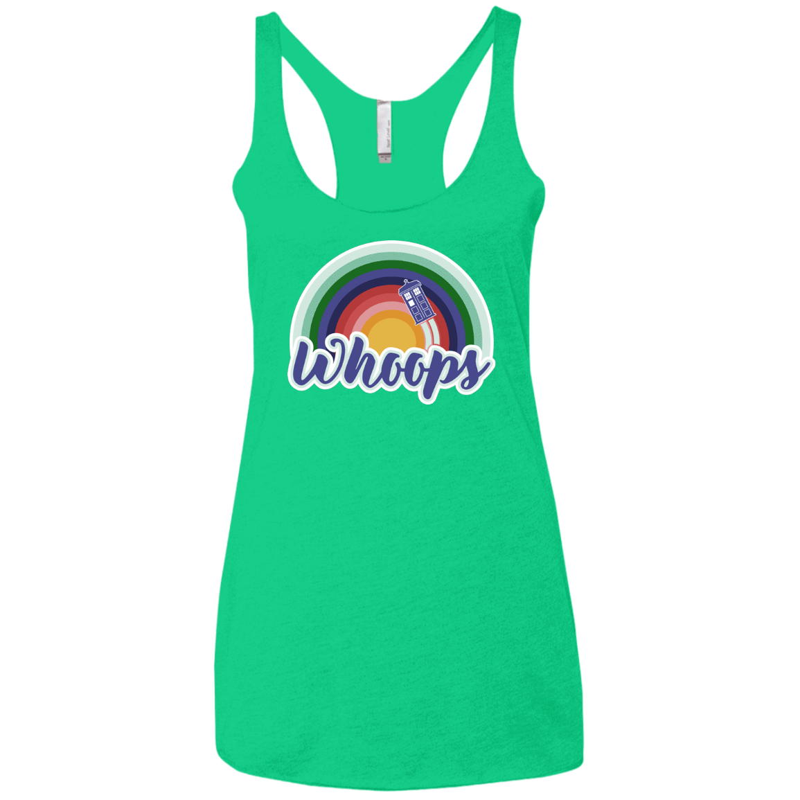 T-Shirts Envy / X-Small 13th Doctor Retro Whoops Women's Triblend Racerback Tank