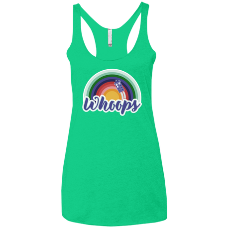 T-Shirts Envy / X-Small 13th Doctor Retro Whoops Women's Triblend Racerback Tank