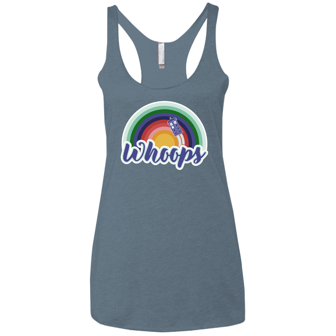 T-Shirts Indigo / X-Small 13th Doctor Retro Whoops Women's Triblend Racerback Tank