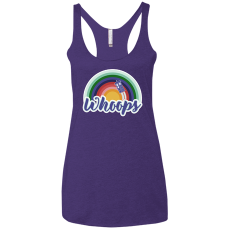 T-Shirts Purple Rush / X-Small 13th Doctor Retro Whoops Women's Triblend Racerback Tank