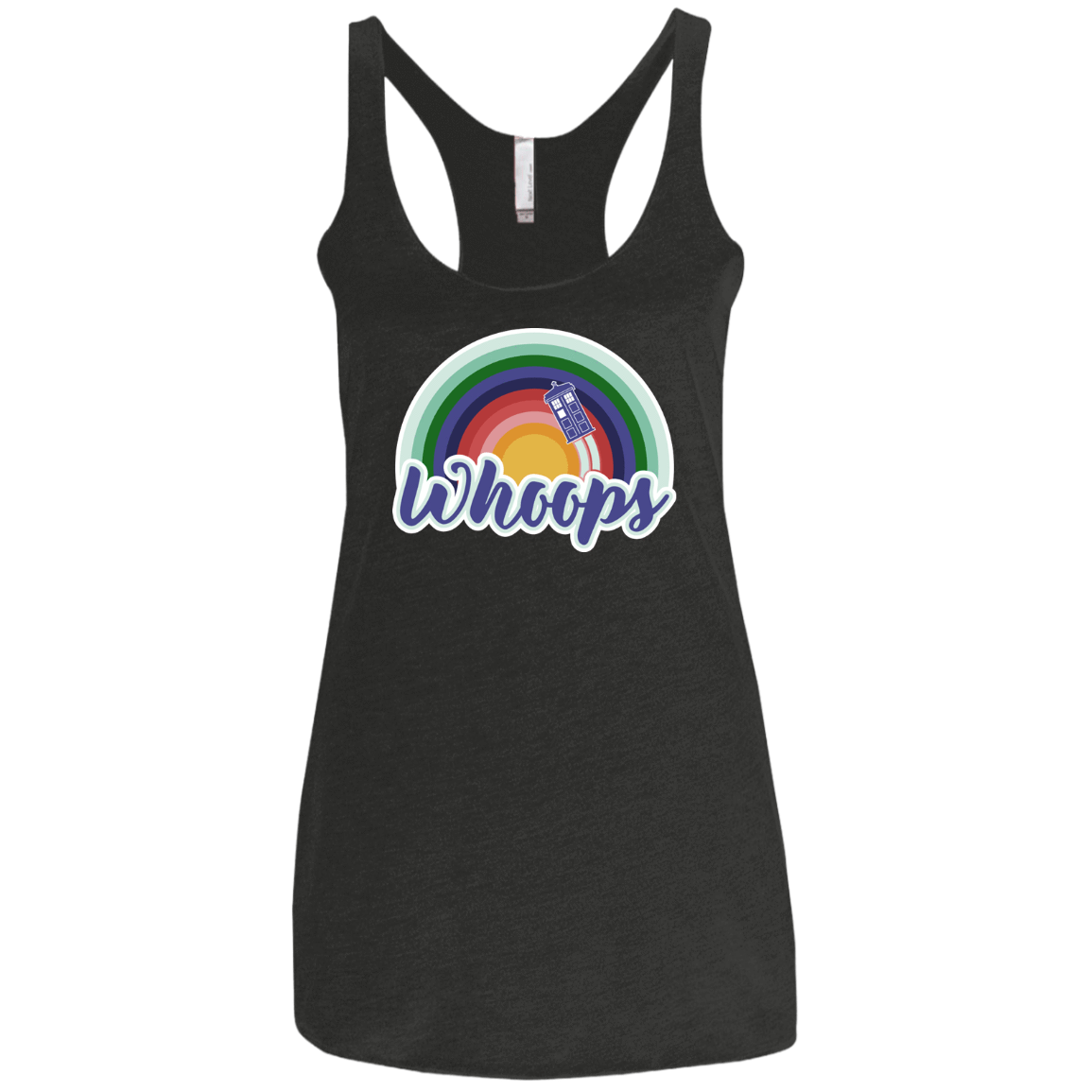 T-Shirts Vintage Black / X-Small 13th Doctor Retro Whoops Women's Triblend Racerback Tank