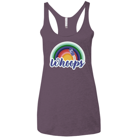T-Shirts Vintage Purple / X-Small 13th Doctor Retro Whoops Women's Triblend Racerback Tank