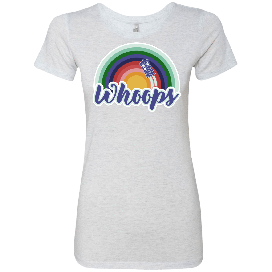 T-Shirts Heather White / S 13th Doctor Retro Whoops Women's Triblend T-Shirt