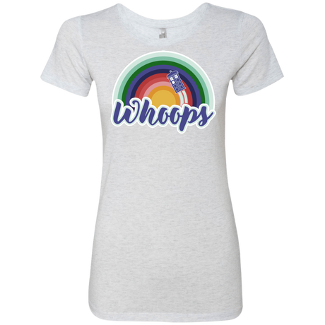 T-Shirts Heather White / S 13th Doctor Retro Whoops Women's Triblend T-Shirt