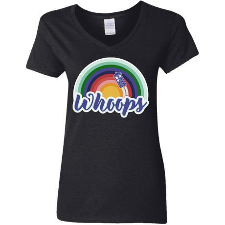 T-Shirts Black / S 13th Doctor Retro Whoops Women's V-Neck T-Shirt