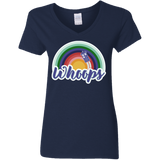 T-Shirts Navy / S 13th Doctor Retro Whoops Women's V-Neck T-Shirt