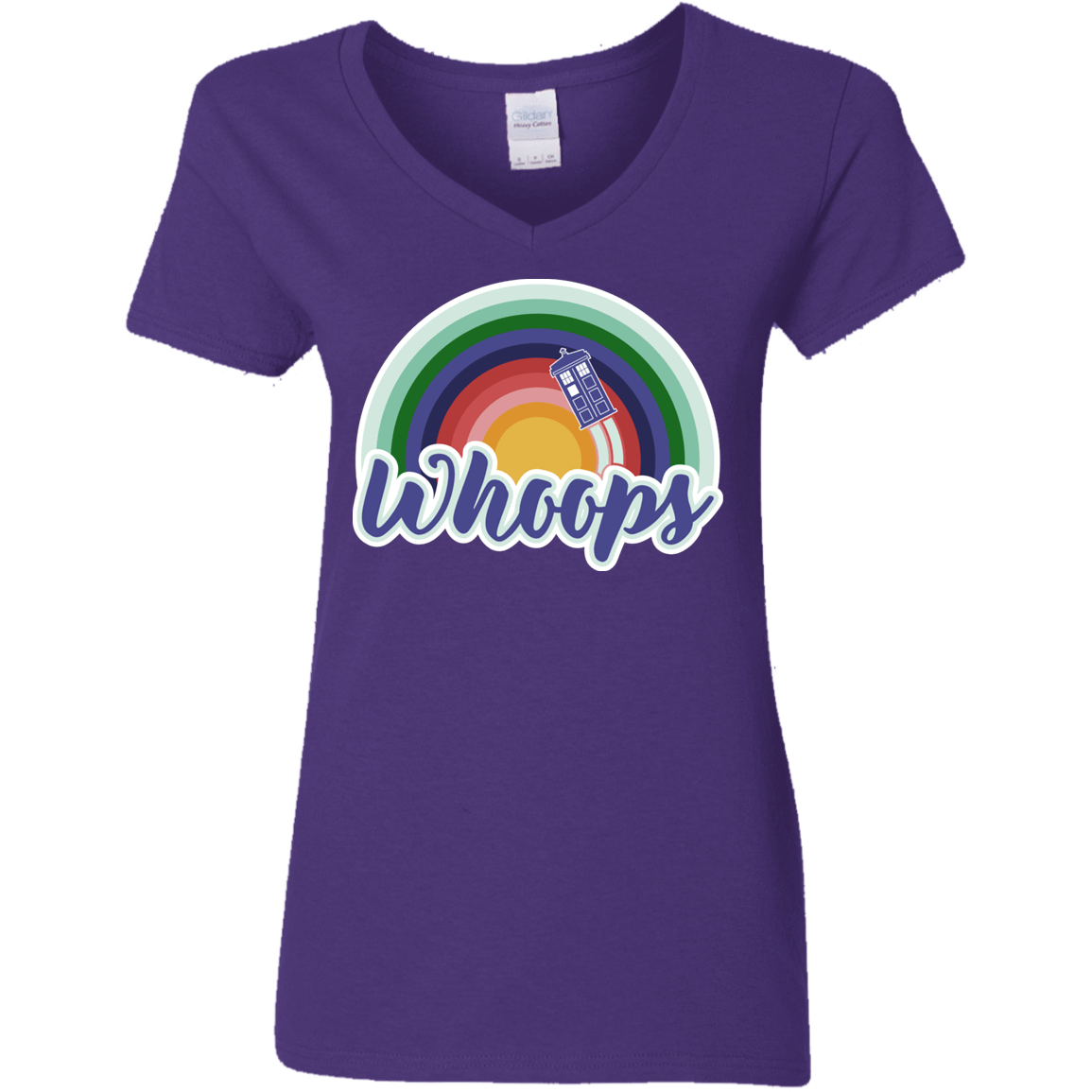 T-Shirts Purple / S 13th Doctor Retro Whoops Women's V-Neck T-Shirt