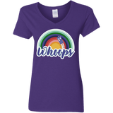 T-Shirts Purple / S 13th Doctor Retro Whoops Women's V-Neck T-Shirt