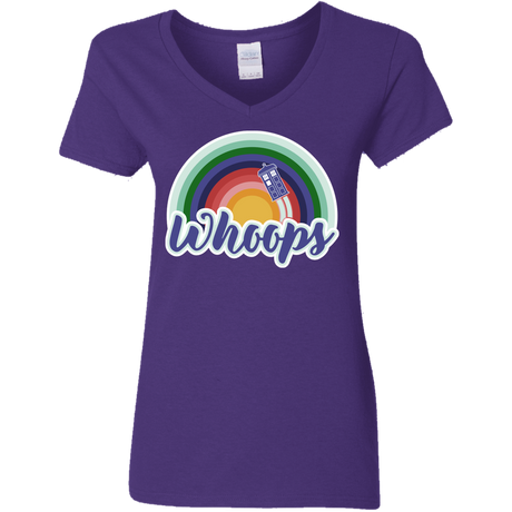 T-Shirts Purple / S 13th Doctor Retro Whoops Women's V-Neck T-Shirt