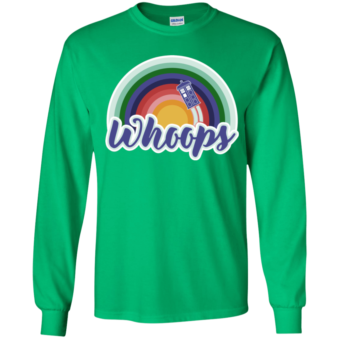 T-Shirts Irish Green / YS 13th Doctor Retro Whoops Youth Long Sleeve T-Shirt