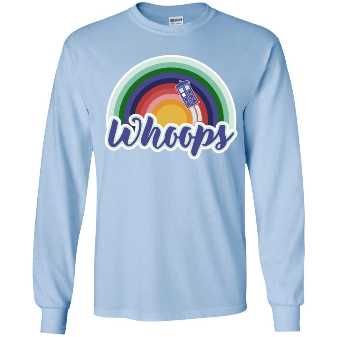 T-Shirts Light Blue / YS 13th Doctor Retro Whoops Youth Long Sleeve T-Shirt