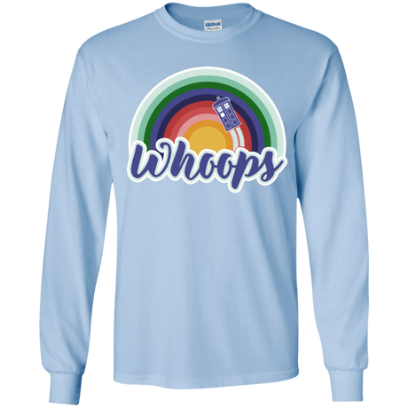 T-Shirts Light Blue / YS 13th Doctor Retro Whoops Youth Long Sleeve T-Shirt