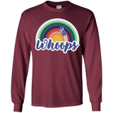 T-Shirts Maroon / YS 13th Doctor Retro Whoops Youth Long Sleeve T-Shirt