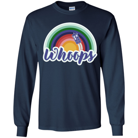 T-Shirts Navy / YS 13th Doctor Retro Whoops Youth Long Sleeve T-Shirt