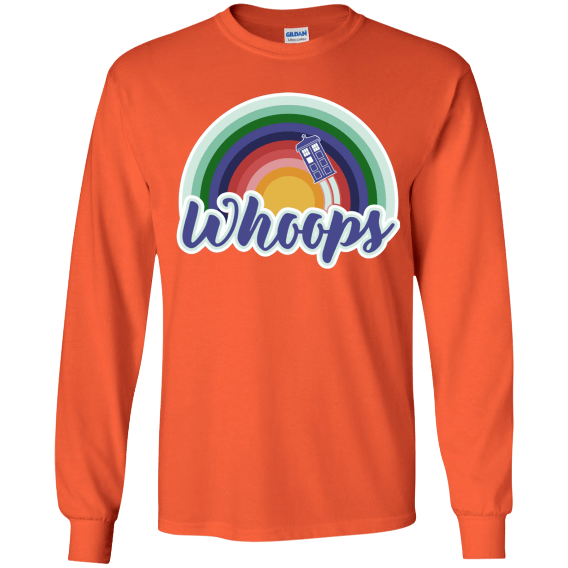 T-Shirts Orange / YS 13th Doctor Retro Whoops Youth Long Sleeve T-Shirt