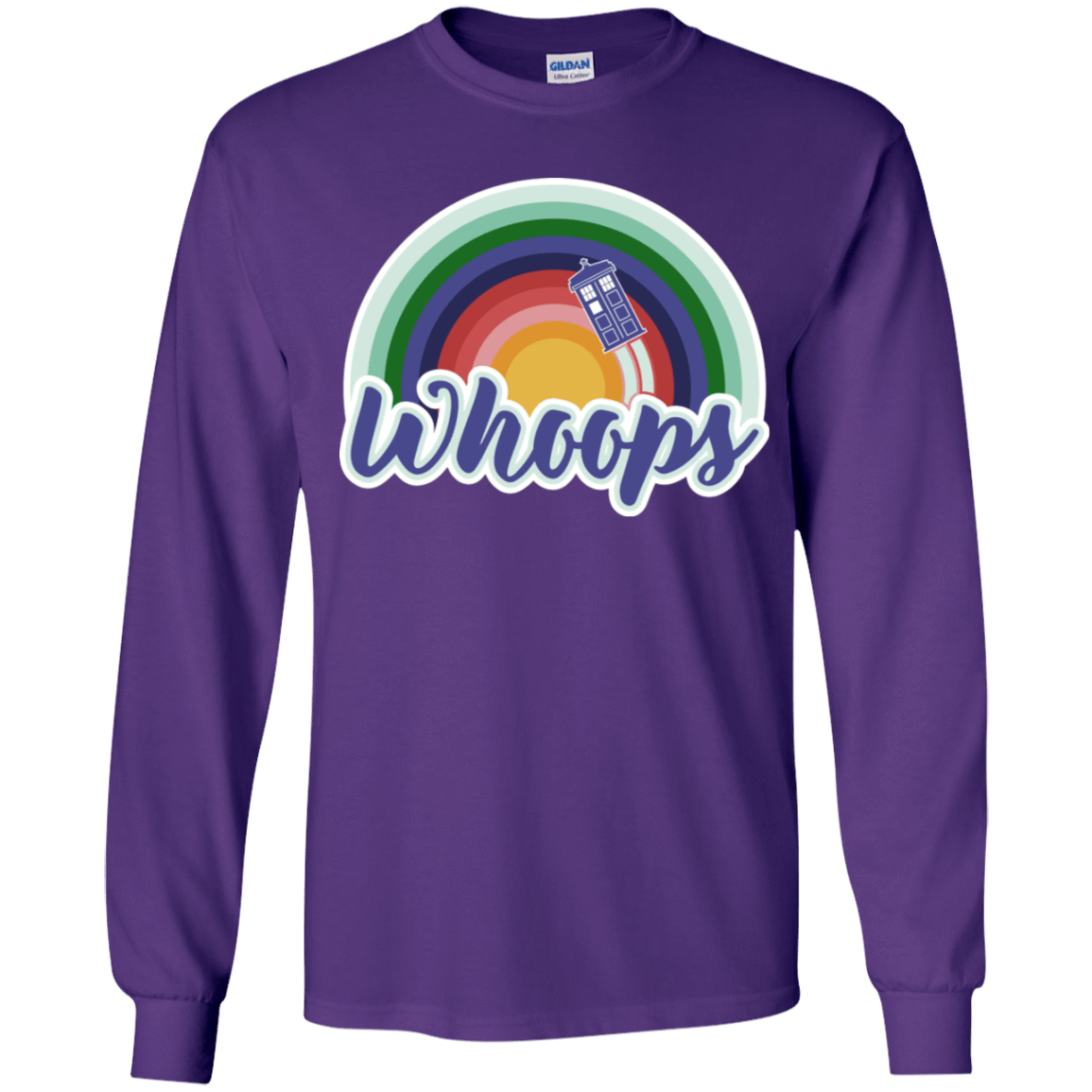 T-Shirts Purple / YS 13th Doctor Retro Whoops Youth Long Sleeve T-Shirt