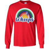 T-Shirts Red / YS 13th Doctor Retro Whoops Youth Long Sleeve T-Shirt