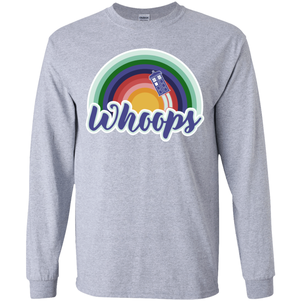 T-Shirts Sport Grey / YS 13th Doctor Retro Whoops Youth Long Sleeve T-Shirt